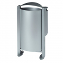 Corbeille acier avec cendrier 60 L gris métal
