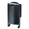 Poubelle urbaine de 60 L avec cendrier acier anthracite
