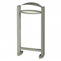 Poubelle urbaine Vigipirate en acier gris ciment Poubelle urbaine Vigipirate en acier gris ciment