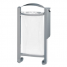 Poubelle Vigipirate avec cendrier en acier gris métal Poubelle Vigipirate avec cendrier en acier gris métal