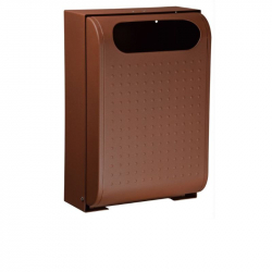 Corbeille murale de 30 L en acier effet Corten