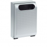 Poubelle publique murale de 30L acier gris clair