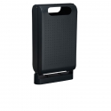 Corbeille urbaine sur pied de 60 L en acier anthracite