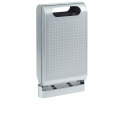Poubelle de ville sur pied en acier gris clair, contenance 60L