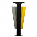 Poubelle de ville métallique de 2X60 litres Poubelle de ville métallique de 2X60 litres
