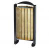 Poubelle publique de 60 L en bois et acier gris manganèse Poubelle publique de 60 L en bois et acier gris manganèse
