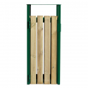 Poubelle extérieure de bois et acier vert mousse Poubelle extérieure de bois et acier vert mousse