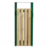 Poubelle extérieure de bois et acier vert mousse Poubelle extérieure de bois et acier vert mousse