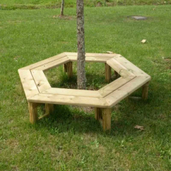 Banc tour d'arbre sans dossier en bois pour les enfants Banc tour d'arbre sans dossier en bois pour les enfants