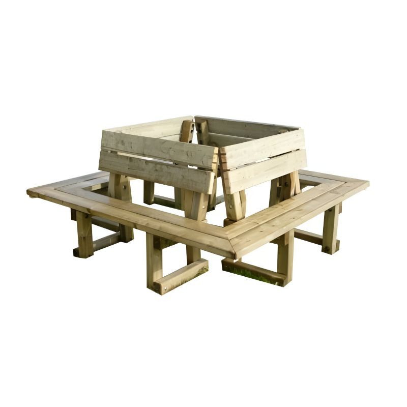 Banc circulaire en bois pour l'entourage des arbres Banc circulaire en bois pour l'entourage des arbres