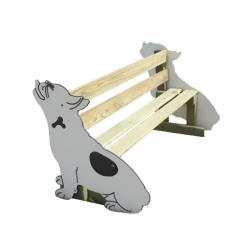 Banc en bois pour enfants avec décors en stratifié compact Banc en bois pour enfants avec décors en stratifié compact