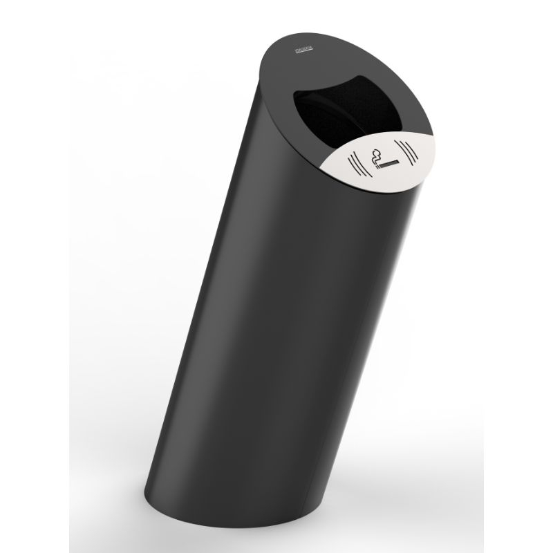 Poubelle publique inclinée de 85 litres Poubelle publique inclinée de 85 litres