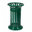 Poubelle métallique extérieur vert mousse