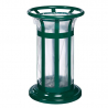 Poubelle publique vigipirate de 60 L en acier vert mousse