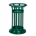 Poubelle urbaine en acier vert mousse, Vigipirate