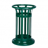 Poubelle urbaine en acier vert mousse, Vigipirate