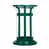 Poubelle urbaine Vigipirate en acier vert mousse