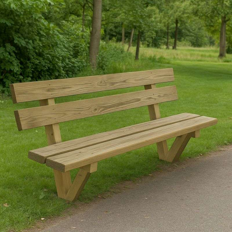 Banc en bois de pin pour extérieur