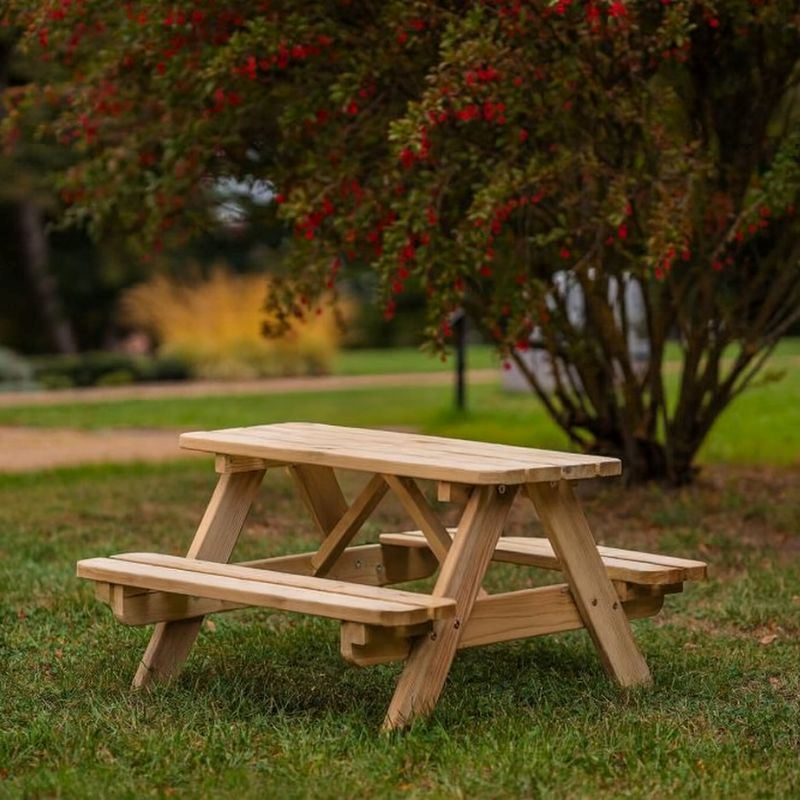 Table de pique nique en bois pour enfant