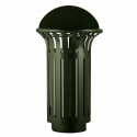 Poubelle publique métallique vert olive