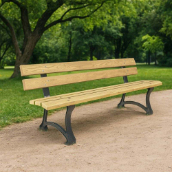 Banc public en bois 5 lames