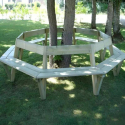 Banc circulaire tour d'arbre