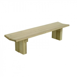 Banquette publique en bois traité