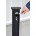 Cendrier sur pied avec plaque d'écrasement inox