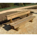Banc public en bois PEFC, sur aire de repos