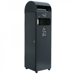 Poubelle cendrier extérieur en acier galvanisé