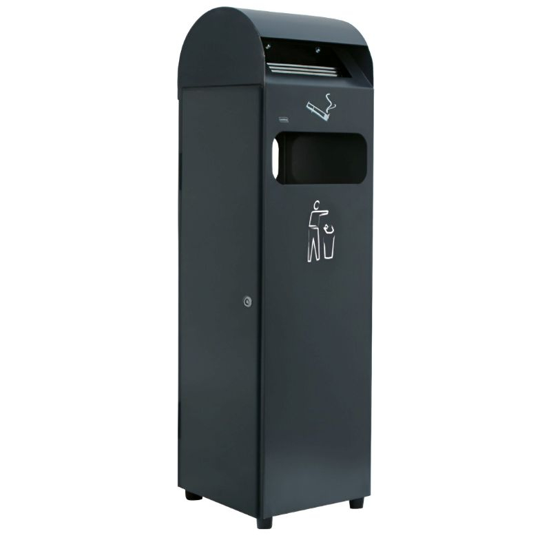 Poubelle cendrier extérieur en acier galvanisé