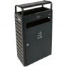 Poubelle publique avec cendrier en acier anthracite