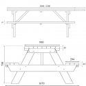 Dimensions de la table pique nique