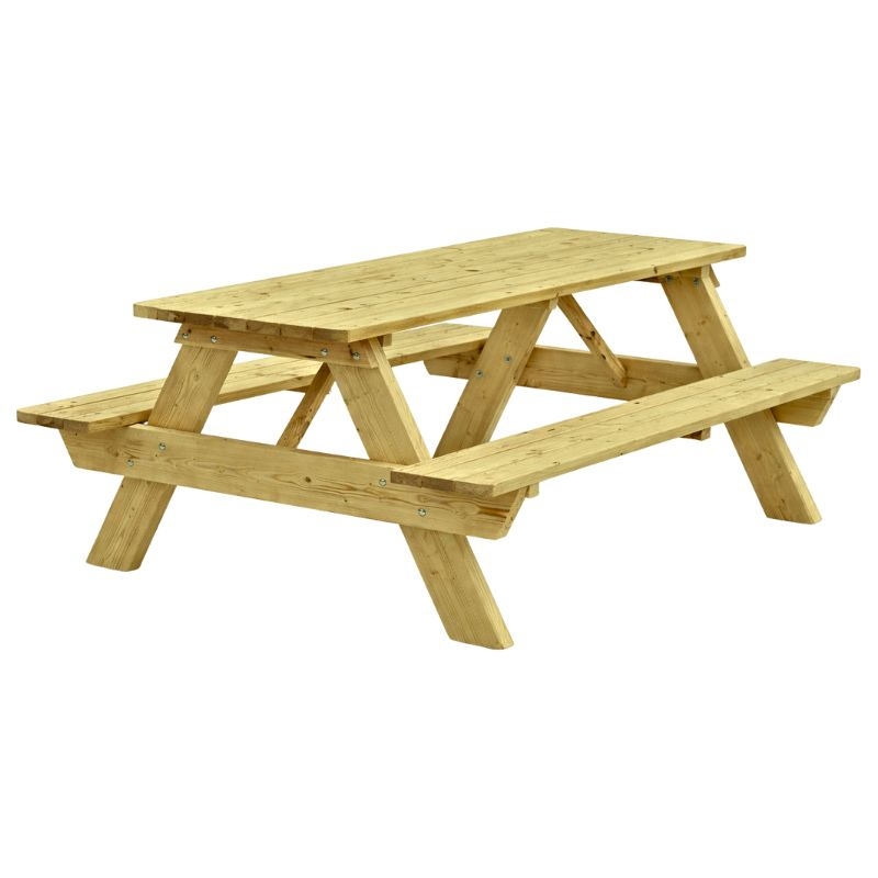 Table de pique-nique en bois pour collectivités
