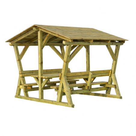 Table de pique nique avec toit Kiosque