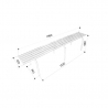 Schéma de la banquette en acier pour collectivités