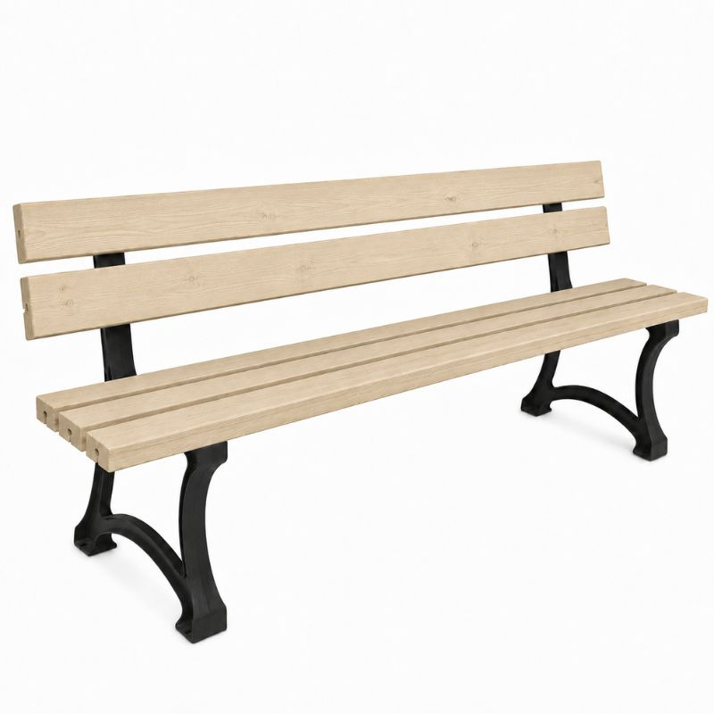 Banc public en bois 5 lames