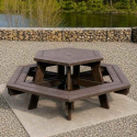 Table de pique-nique en plastique recyclé