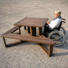 Table pique-nique accessible pmr
