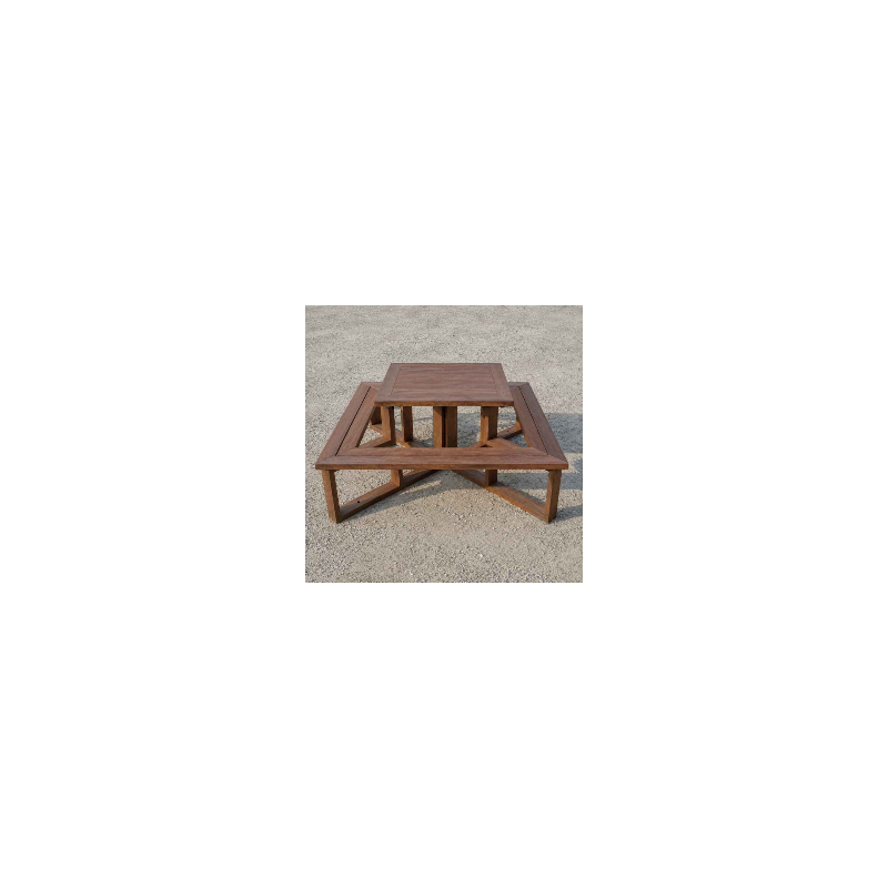 Table carrée en plastique recyclée