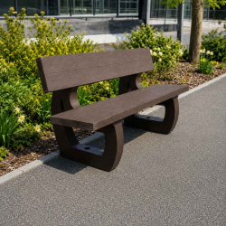 Banc jardin public en plastique recyclé