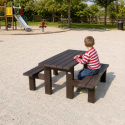 Table rectangle en plastique recyclé pour enfant