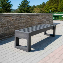 Banquette de ville en plastique recyclé