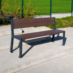 Banc de ville en plastique recyclé