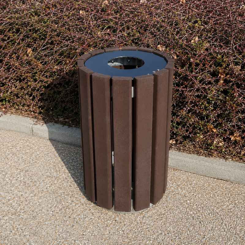 Corbeille urbaine en plastique recyclé Adesca