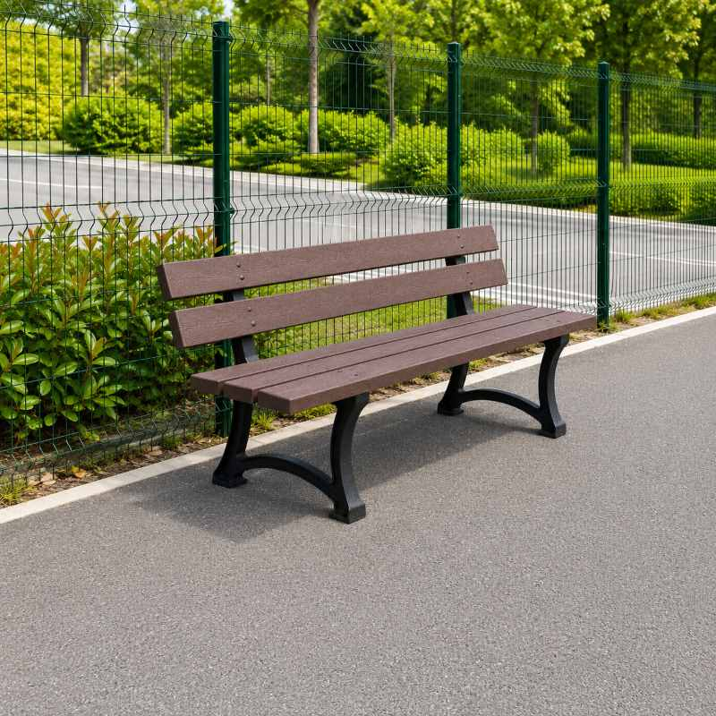Banc en plastique recyclé pour collectivités