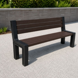 Banc urbain en plastique recyclé