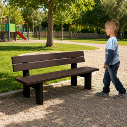 Banc pour enfants extérieur en plastique recyclé