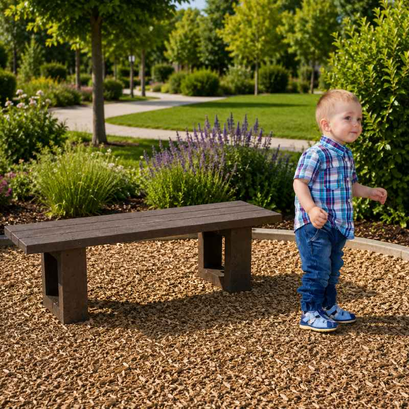 Banquette extérieure enfants pour espaces verts