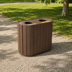 Poubelle tri sélectif 2 bacs